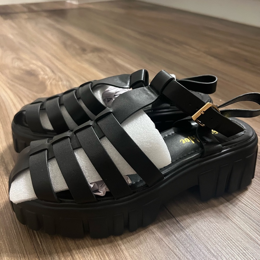 Platform strappy gladiator sandal